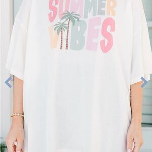White Summer Vibes Graphic Tee